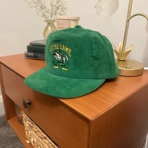 Vintage Notre Dame Corduroy Ball Cap